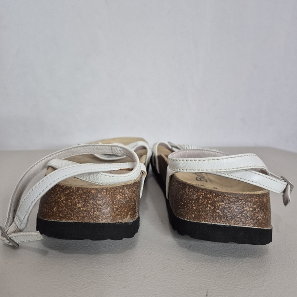 Betula by Birkenstock White Floral Applique Ankle Strap Sandal - Size 7 - 7.5 - Picture 6 of 15